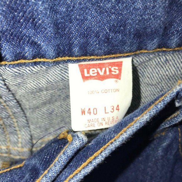Levi's Vintage 90s Orange Tab Straight Jeans 40 33 - Picture 8 of 8
